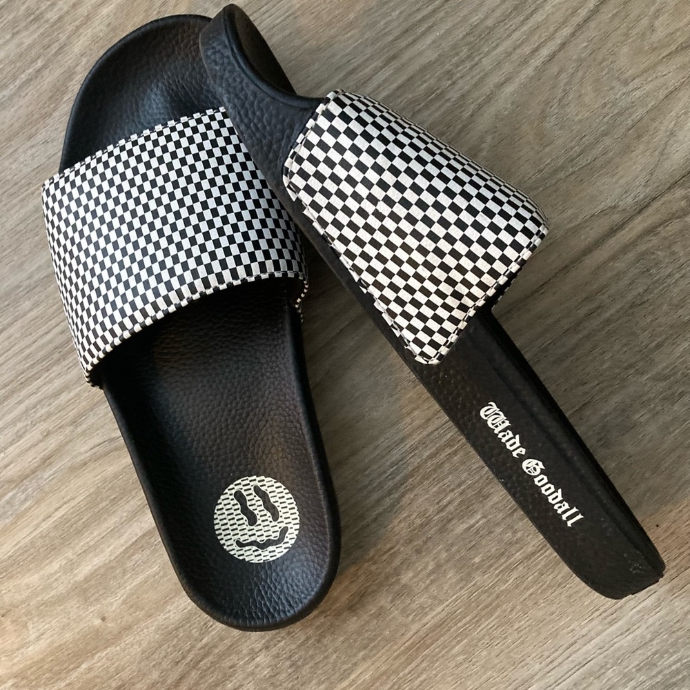 Vans Wade Goodall Black and White Checkered Men's Slides
